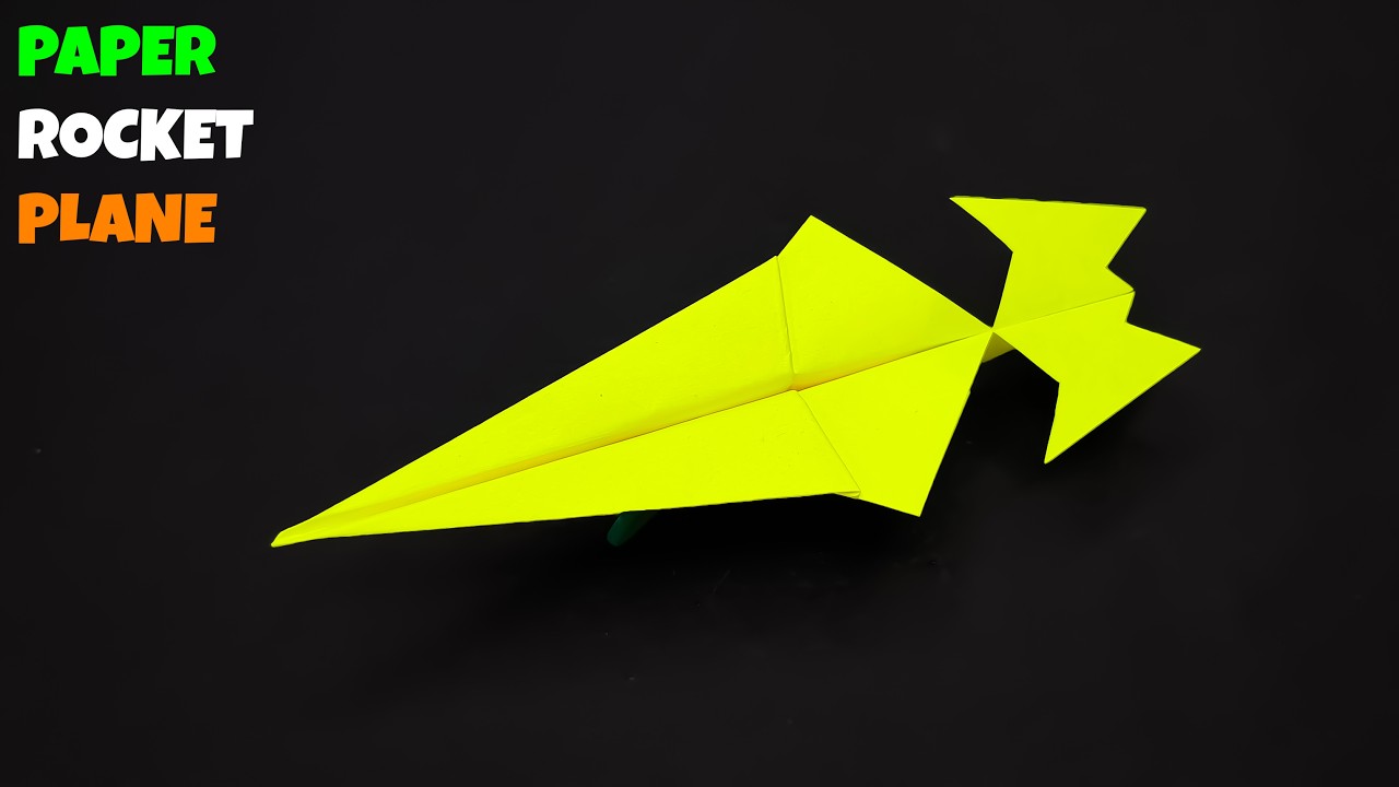 Лучший простой бумажный самолетик из оригами | Бумажный самолетик | Простой истребитель из оригам...