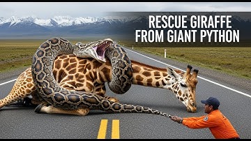 Heroic Rescue Team Saves Giraffe from Giant Python Attack – Shocking Real Footage!