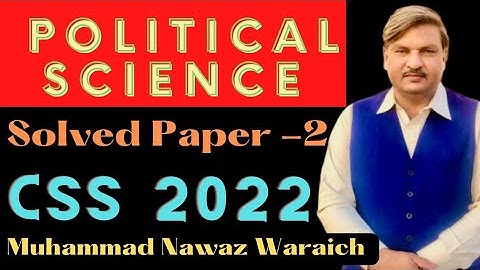 Solved Paper-2 of Political Science for CSS 2022 ||