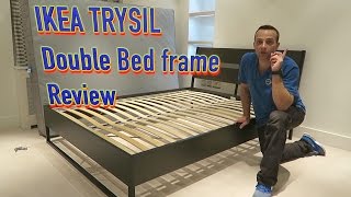 Review on IKEA TRYSIL Bed frame Dark brown/luröy. The combination of metal and MDF modern looking Trysil bed frame coming 