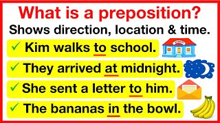 PREPOSITIONS 🤔 | What is a preposition? | Learn with examples | Parts of speech 6