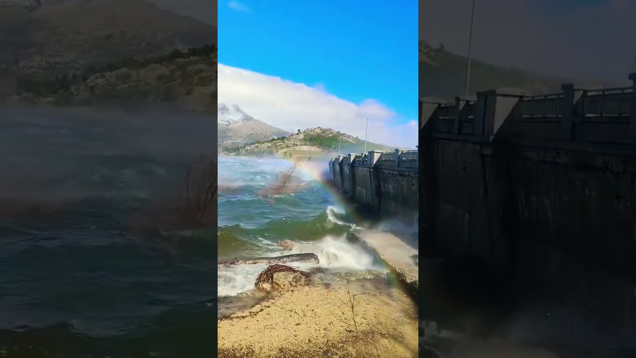 🌊 IMÁGENES IMPACTANTES del EMBALSE de NAVACERRADA x BORRASCA ORIANA 💨 ALERTA x RACHAS DE 100 KM/H 🚨