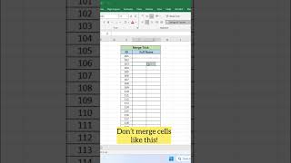Merge Cells Instantly in Excel ⚡ (Alt + H + M + A Shortcut)