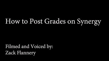 How to Post Grades on Synergy