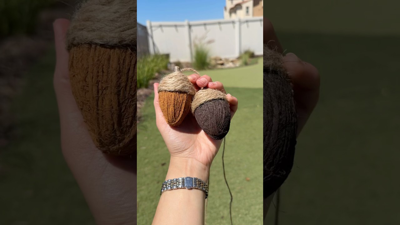 Paper eggs → acorns 🍂 Easy fall garland DIY you NEED this season! 