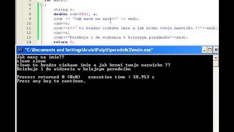 #3 poradnik c++(string i cin)