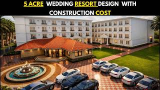 5 ACRE WEDDING RESORT DESIGN WITH CONSTRUCTION COST ! RESORT DESIGN IDEA