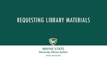 Requesting Library Materials