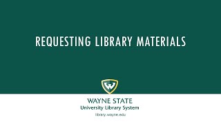Celebrity Requesting Library Materials Profile