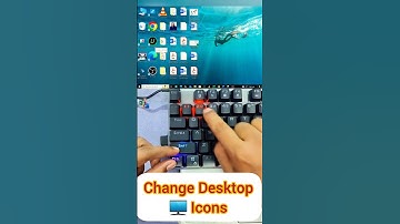 Windows Shortcut | Change Desktop Icon Size (Ctrl + Shift + 1–4) #computer #tricks #tips #shorts