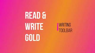 Read and Write Gold Writing Toolbar