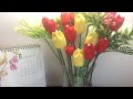 Diy Fabric Tulips /  How to make Tulips of Fabric