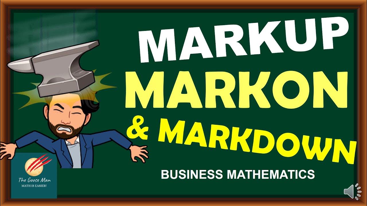 Markup Mark on and Markdown Grade 11 Business Mathematics YouTube