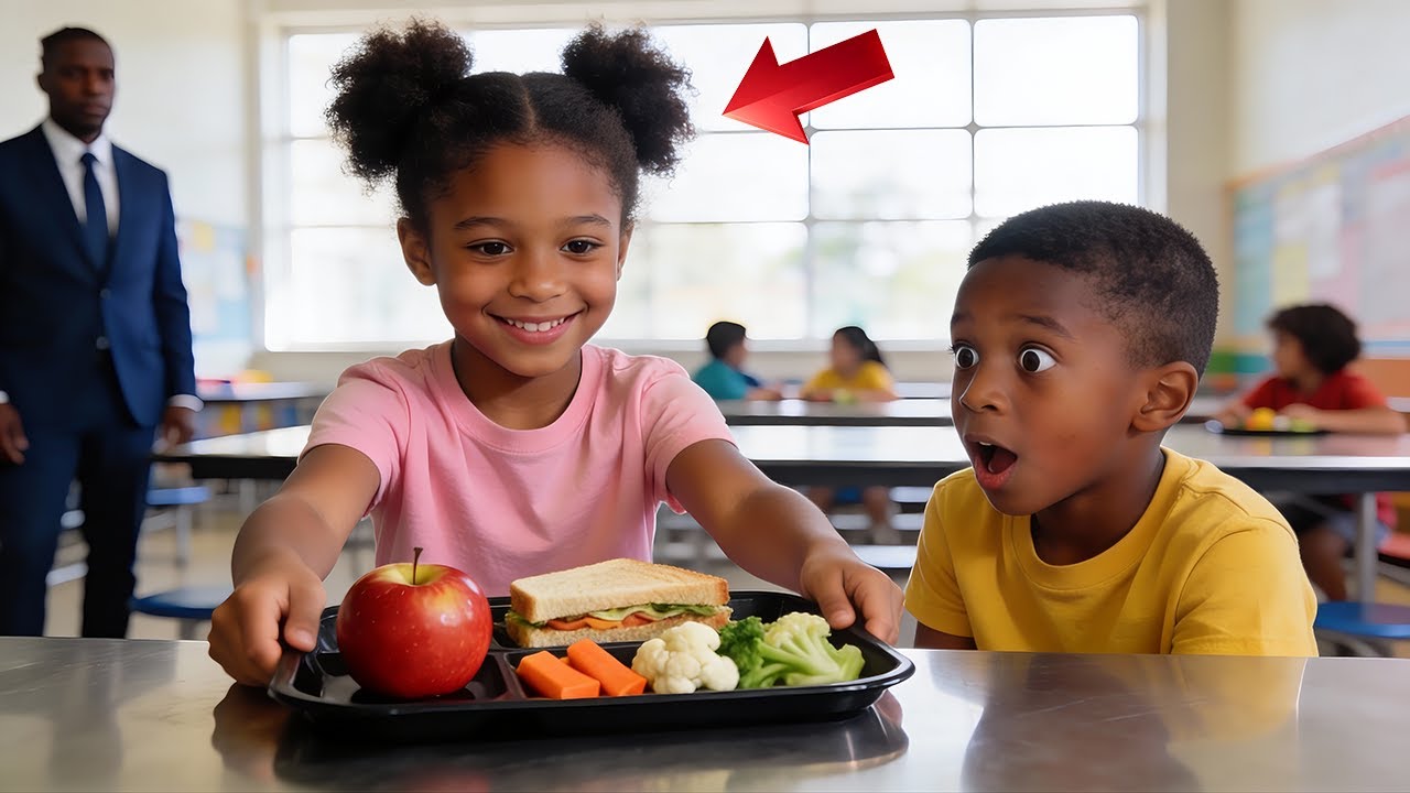 Little Black Girl Shares Her Lunch at School—Billionaire Discovers Her Secret and Freezes