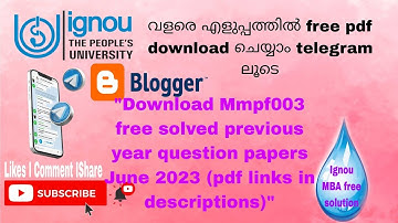mmpf 003 june.2023  free solved previous year question paper pdf links in description
