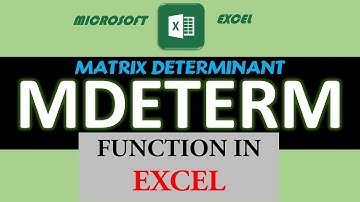 27. MDETERM function in excel | How to determine determinant in excel | Math & Trig