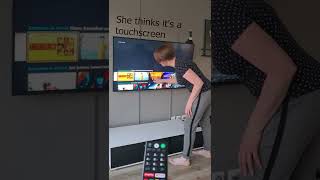 She thinks it's a touchscreen 😎🤪 KlepKlop #shorts TikTok
