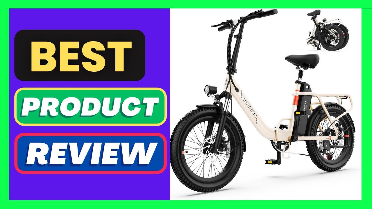 INVANTI 20" Fat Tire Electric Bike, Step-Thru Folding, 1000W Motor | 25MPH