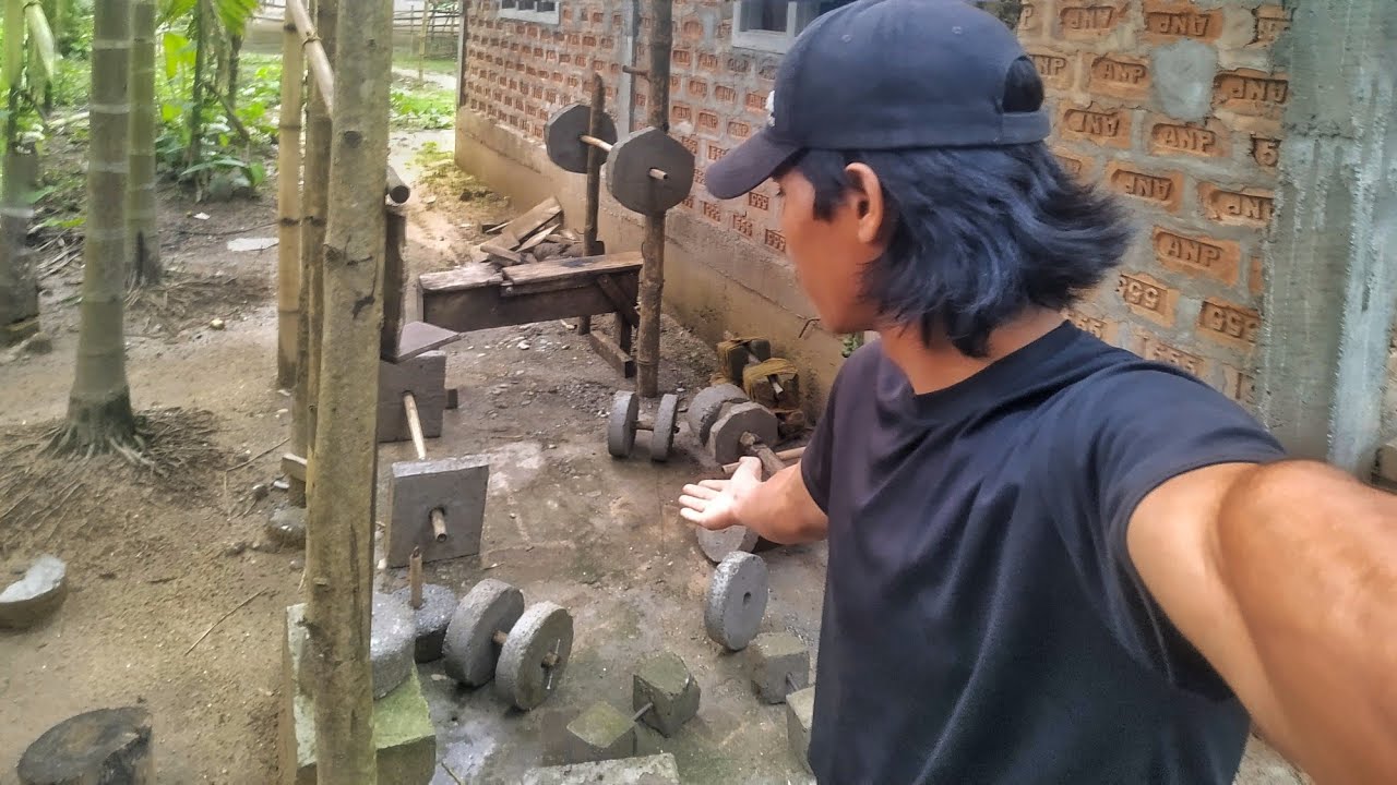 Poor men's gym workout😣😪||my village gym