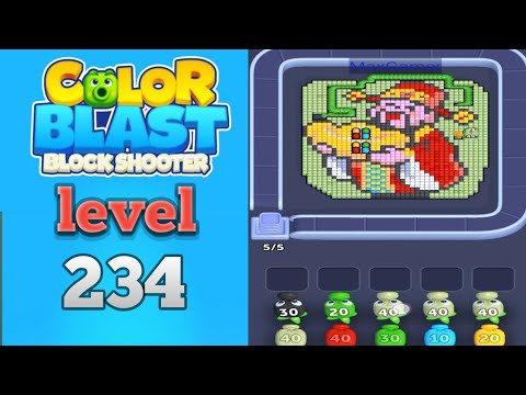 Color Blast Block Shooter level 234 gameplay walkthrough solution 