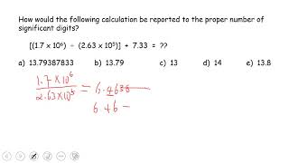 Significant figures in calculation - Learn how to solve practice exam 1 Q#7