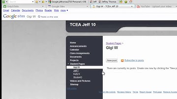 TCEA 2011 Google Sites "Adding Student Pages" 8 of 8