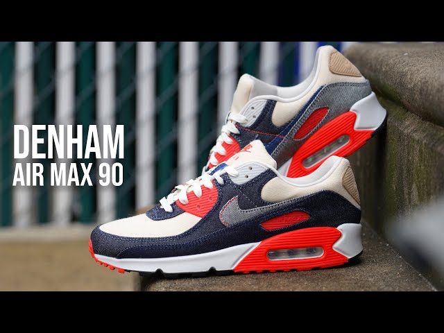スニーカー Denham x NIKE Air Max 90 'Infrared' (2020) AW 20 One of 2020's BEST Collabs?! DENHAM Air Max 90 Review & On