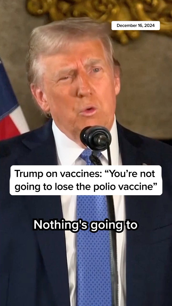 Trump on vaccines: 'You're not going to lose the polio vaccine'