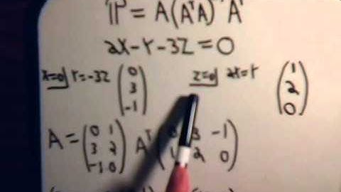 Linear Algebra Video #47: Projection Matrix Problem - Example 2