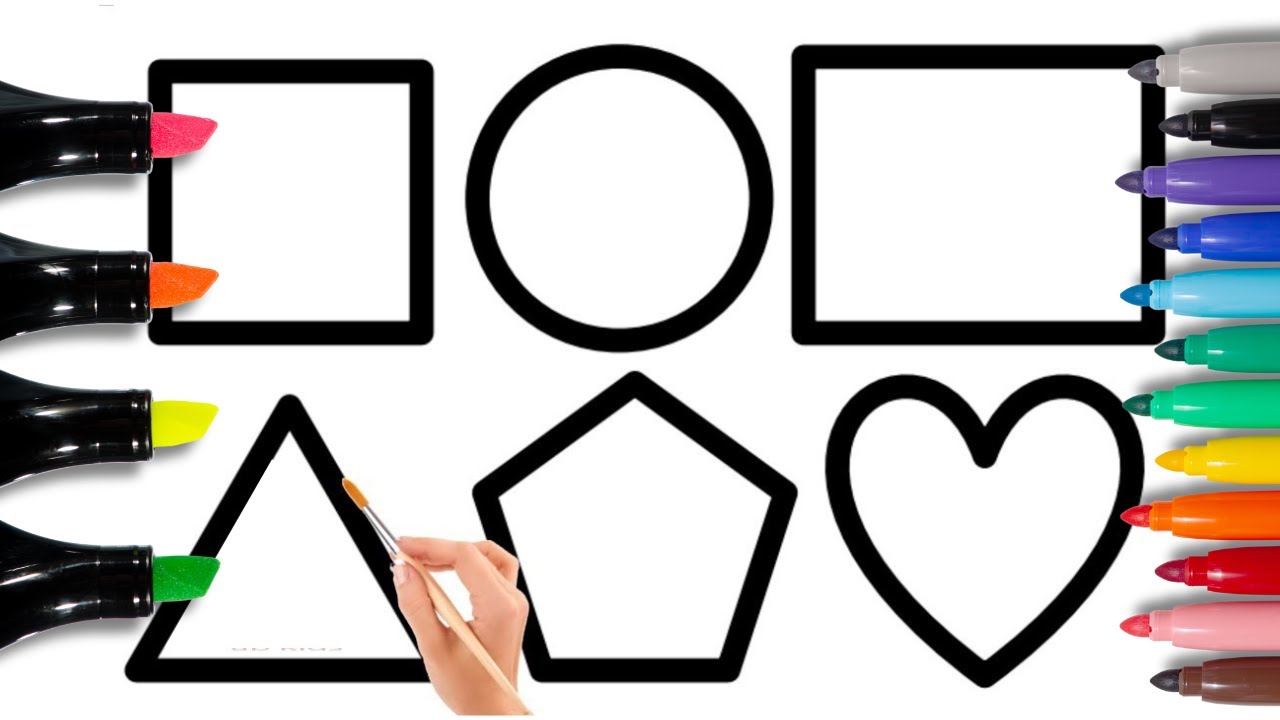 Square/rectangle Circle Triangle Color In COLORING SHAPE FOR KIDS │ DRAWING SQUARE RECTANGLE CIRCLE TRIANGLE ...