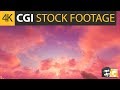  cgi 4k stock footage  dusk sunset clouds 5  time lapse seamless loop