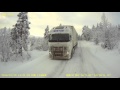 Icy road winter trucking in west Norway :)