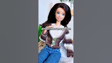 I Turned Myself INTO a Barbie Doll😳 #barbie #diy #doll #shorts