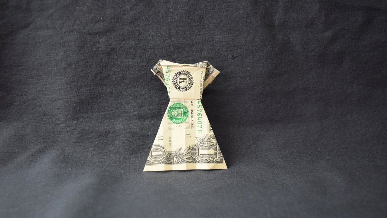 Money Origami Dress Youtube