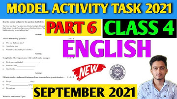 Model Activity Task 2021 Class 4 English Part 6 | Class 4 English Model Activity Task Part 6 Answer