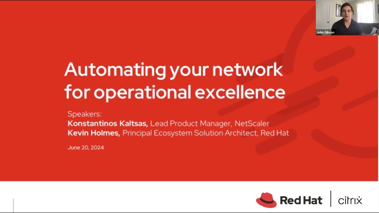 Red Hat and NetScaler Webinar - Automating your network for operational ...