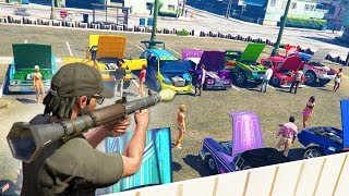 CRASHING AN EXOTIC CAR MEET! | GTA 5 THUG LIFE #218