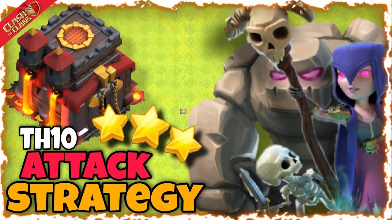 Town Hall 10 Attack Strategy 2022 in Clash of Clans || Town Hall 10 War Attack Strategy in Coc