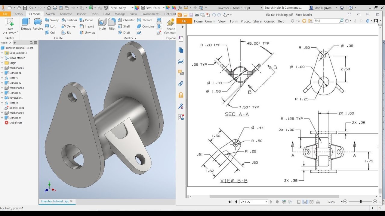 Khám phá Vẽ 3d inventor Với các kỹ thuật mới nhất