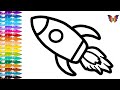 How to draw a spaceship for kids