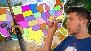 Throwing a DART at a MAP and FISHING Wherever it Lands!! (Fishing Challenge) II