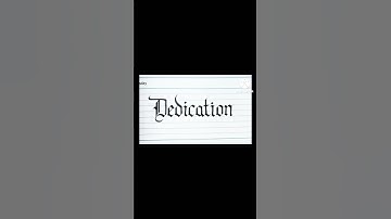 How to write Dedication in Calligraphy with fountain pen | Gothic Calligraphy | Stylish Calligraphy