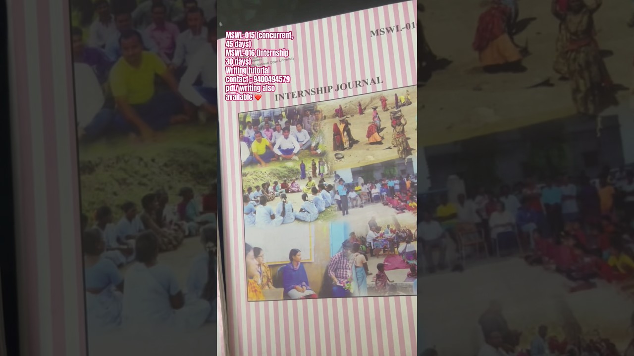 MswL-015, MswL-016 social work trainee report writing