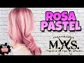 Pelo color rosa pastel, cabello rosa caramelo, en morenas. Pink Hair DYE  Hair Tutorial step by step