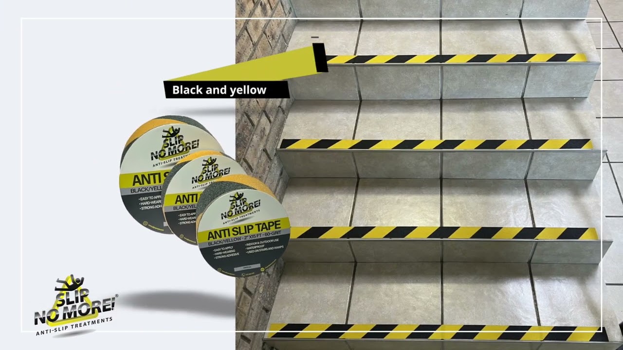 Your best defense against slippery stairs  SLIP NO MORE Non-Slip Tape for indoors and outdoors