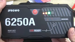 JFEGWO 6250A Jump Starter Car Battery Booster Power Bank screenshot 1