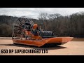 Aerowake tunnel hull airboat w supercharged lt4 counter rotator  orangesicle