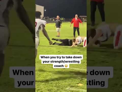 Tried to take down his coach when he wasn’t paying attention 😂