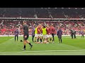 United players finished warm up - Manchester United V Sunderland - Premier League 4oct2025