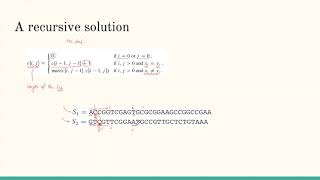 [Algorithms] Recursive solution for the longest common subsequence problem
